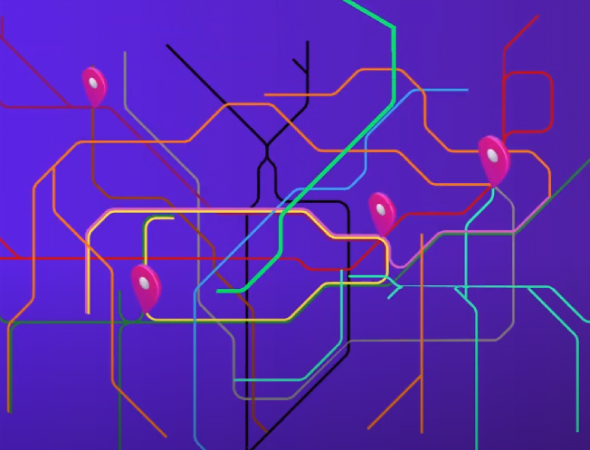 Illustration of a city map