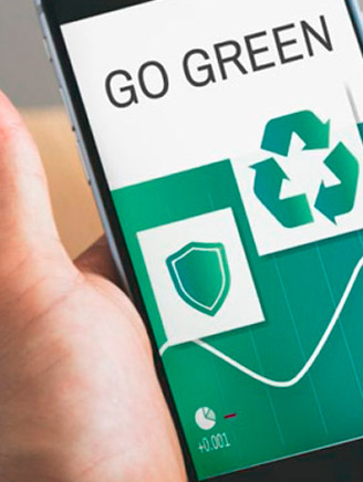 Celular com app de reciclagem