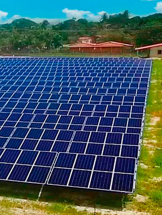 Várias placas solares