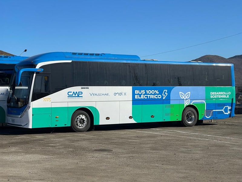 CMP transforma su flota de buses en 100% eléctrica e inaugura primer electroterminal en la Región de Atacama junto a Enel X, Verschae y Flex