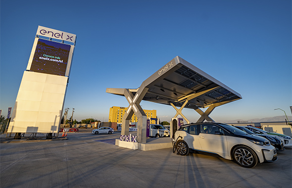 Nueva electroestación de Enel X - Terminal de carga