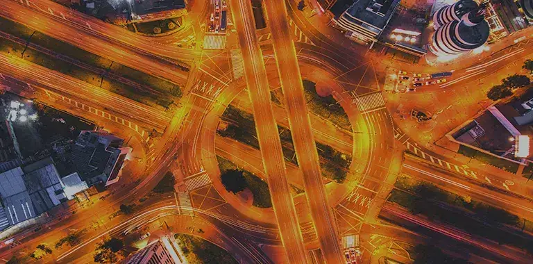 foto panorámica iluminación ciudades inteligentes