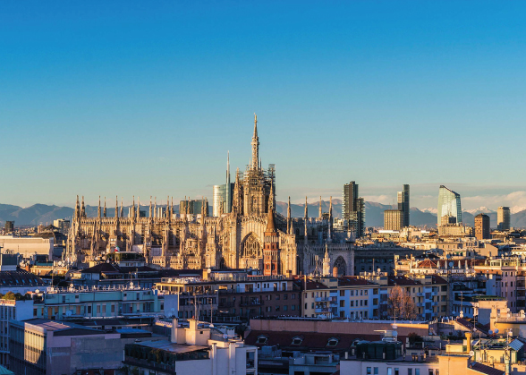 Vista panoramica di Milano
