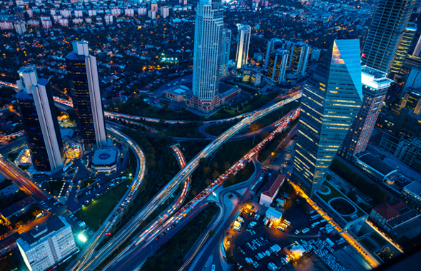Vista panoramica smart city