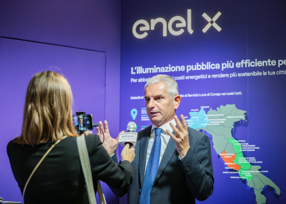 Augusto Raggi, Responsabile Enel X Italia, intervistato presso lo stand