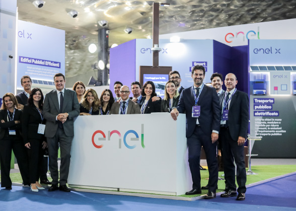 Visuale dello stand di Enel X ad ANCI