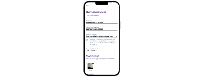 Schermata App YoUrban - segnalazioni dei guasti