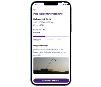 Schermata App YoUrban - dettagli segnalazioni dei guasti
