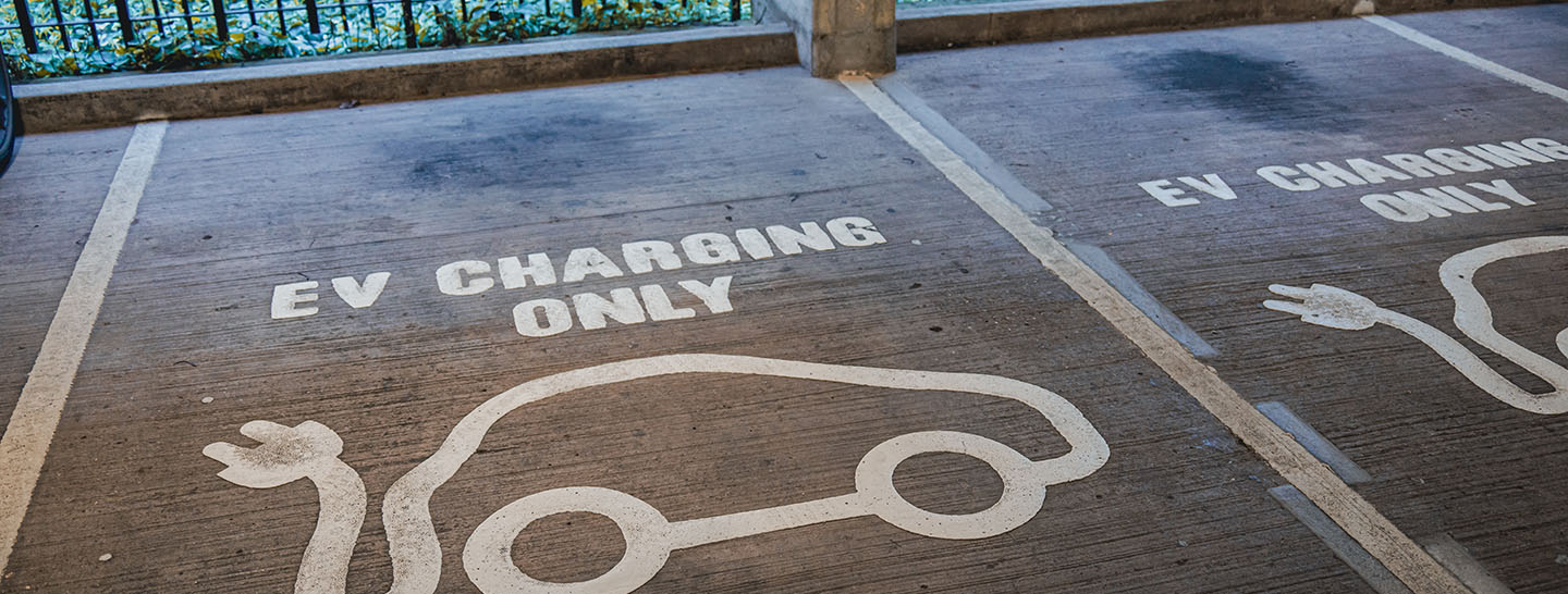 Parking spot labeled "EV Charging Only"