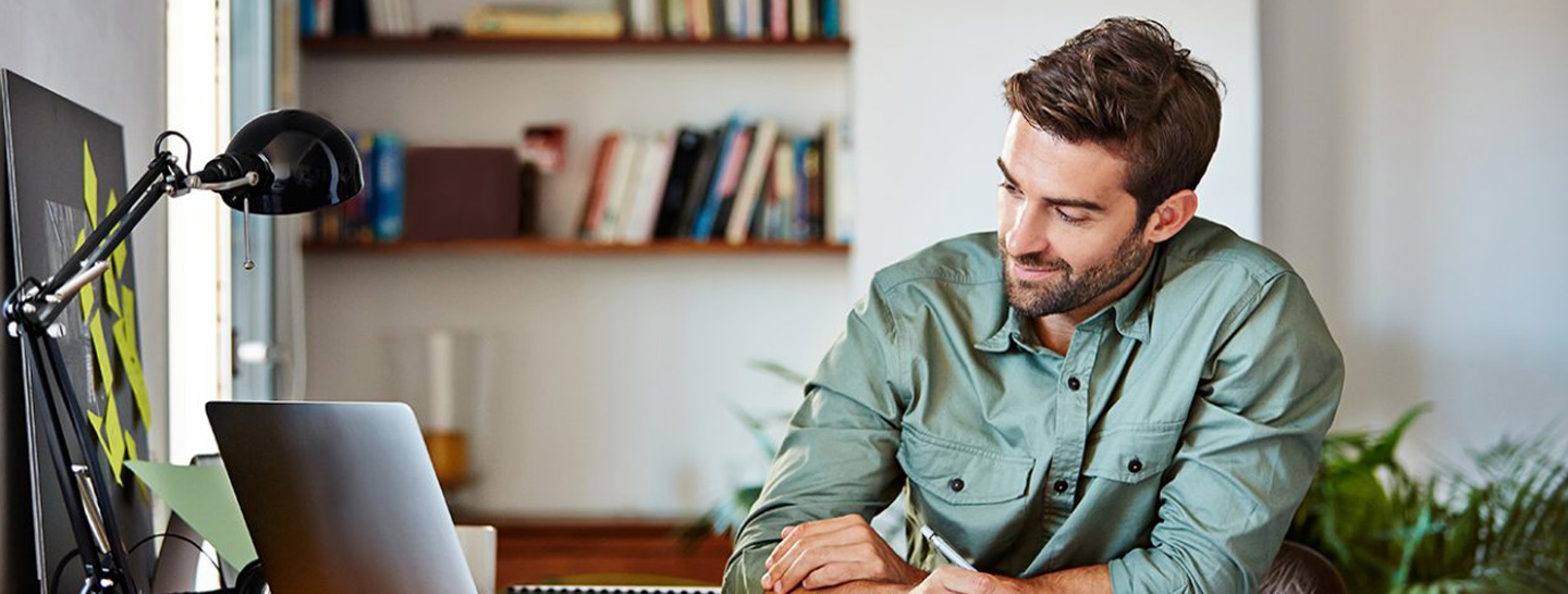 Man at desk