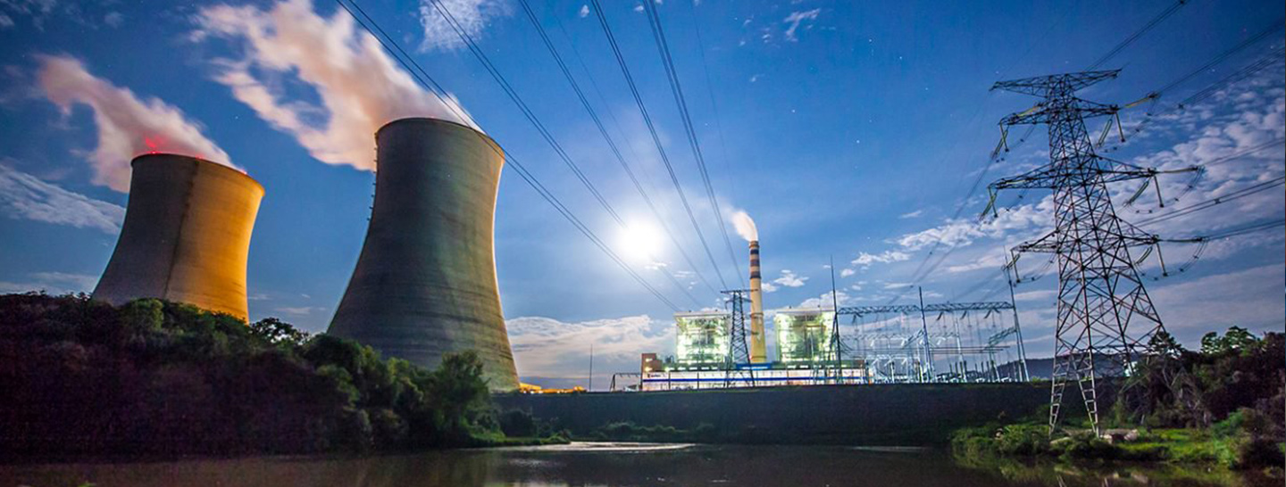 Power plant and power lines