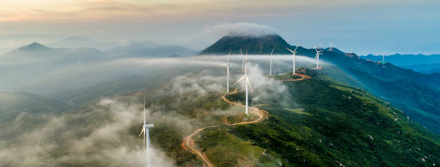 Windmills on a mountain